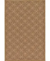 Bayshore Home Outdoor Pashio Pas6 Light Brown 5' 3" x 8' Area Rug