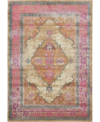 Closeout! Bayshore Home Aroa Aro1 Beige 7' x 10' Area Rug