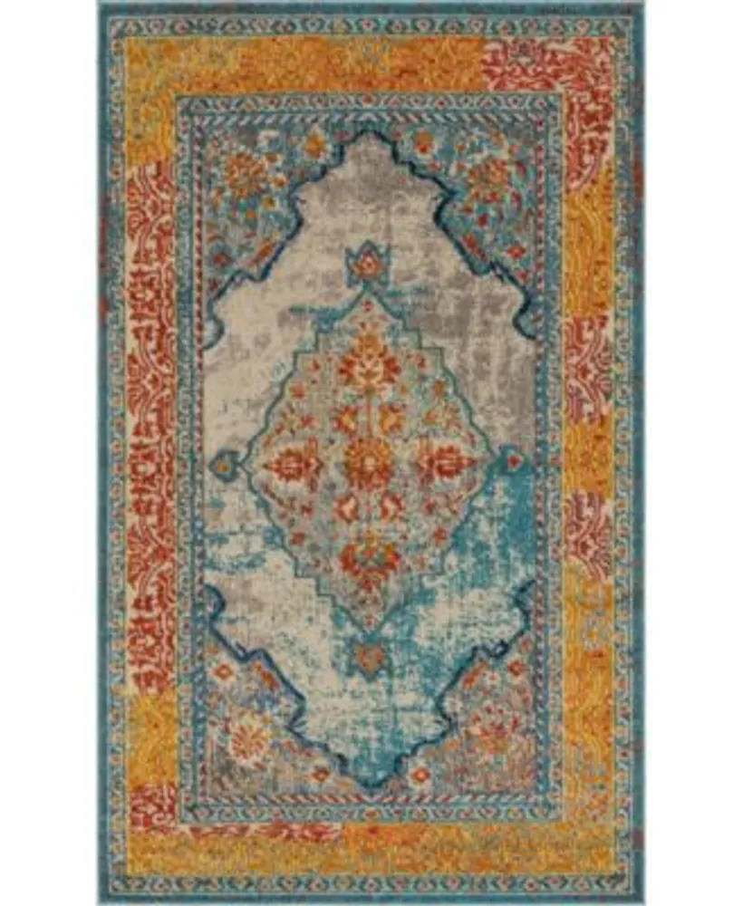 Bayshore Home Brio Bri1 Blue Rug