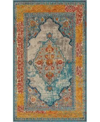 Bayshore Home Brio Bri1 Blue Rug