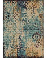 Bayshore Home Brio Bri1 Blue 7' x 10' Area Rug