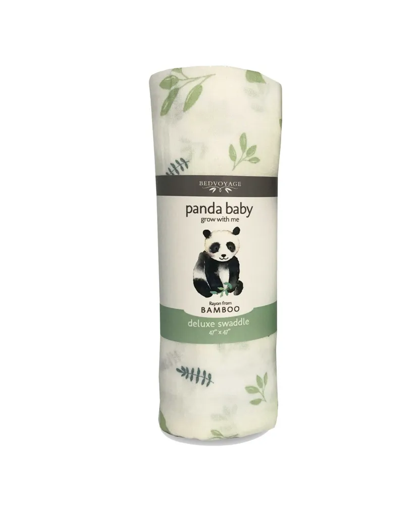 Panda Baby Viscose from Bamboo Muslin Swaddle - Leaf