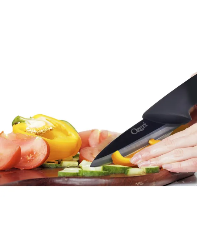 Ozeri Elite Chef 3-Piece Black Ceramic Knife Set