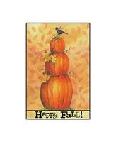 Melinda Hipsher 'Pumpkins Happy Fall' Canvas Art - 16" x 24"