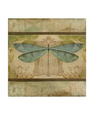 Jean Plout 'Dragonfly Among The Ferns 1' Canvas Art - 18" x 18"