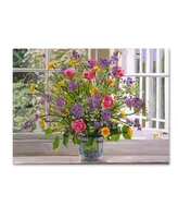 David Lloyd Glover 'Windowsill Bouquet' Canvas Art - 35" x 47"