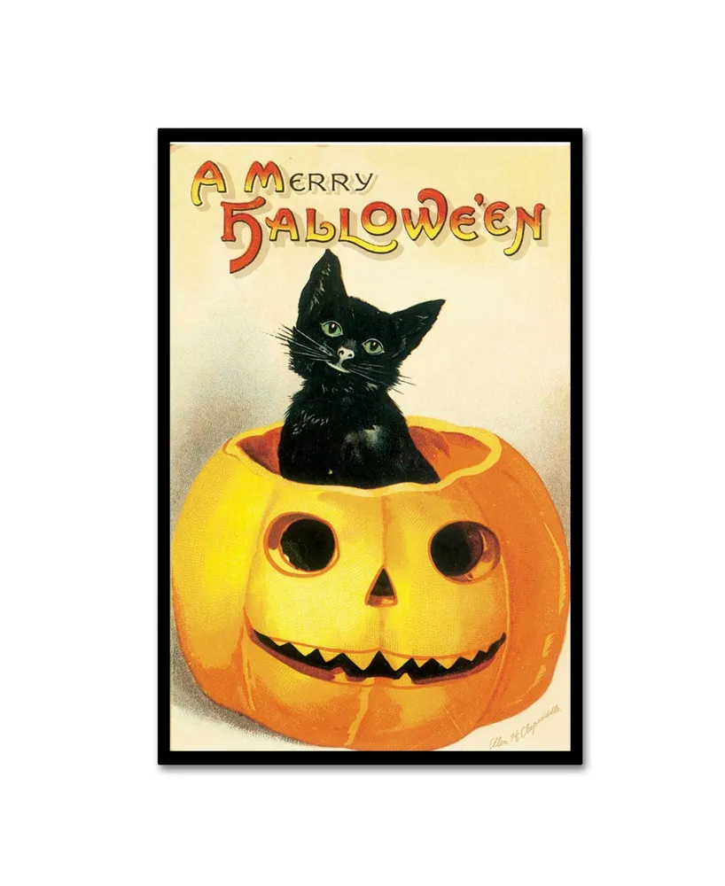 Vintage Apple Collection 'Merry Halloween' Canvas Art