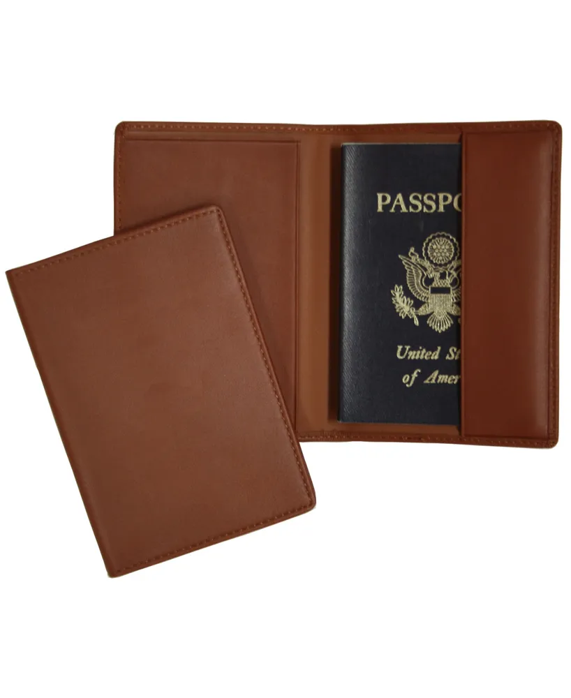 Men's Royce New York Classic Rfid Blocking Passport Case