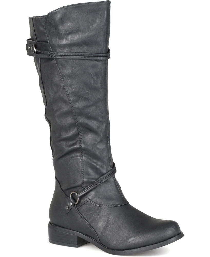 Journee Collection Women's Harley Rouched Knee High Boots