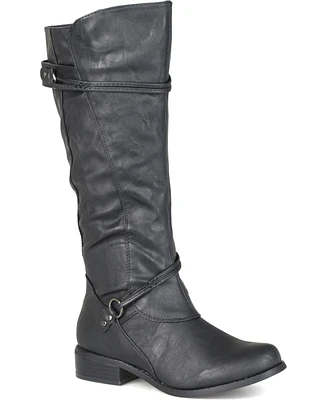 Journee Collection Women's Harley Rouched Knee High Boots