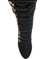 Journee Collection Women's Trill Wide Calf Lace Up Over The Knee Dress Boots