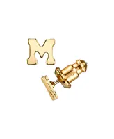 2028 14K Gold-Dipped Initial Button Earrings