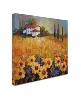 Marion Rose 'Tuscan Sunflowers' Canvas Art - 18" x 18"