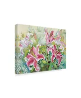 Joanne Porter 'Stargazer Lilies' Canvas Art - 14" x 19"