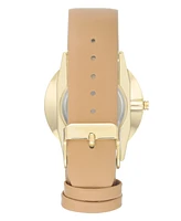 Nine West Women's Quartz Light Brown Faux Leather Band Watch, 40mm