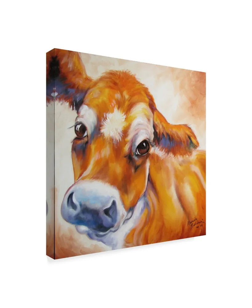 Marcia Baldwin 'My Jersey Cow Commission' Canvas Art - 24" x 24"