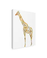 Louise Tate 'Giraffe Collage' Canvas Art - 14" x 19"