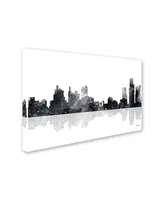 Marlene Watson 'Detroit Michigan Skyline Bg-1' Canvas Art - 22" x 32"