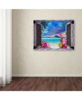 Leo Kelly 'Tropical Window to Paradise Vii' Canvas Art - 24" x 32"