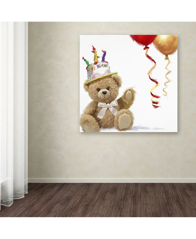 The Macneil Studio 'Teddy Birthday' Canvas Art - 18" x 18"