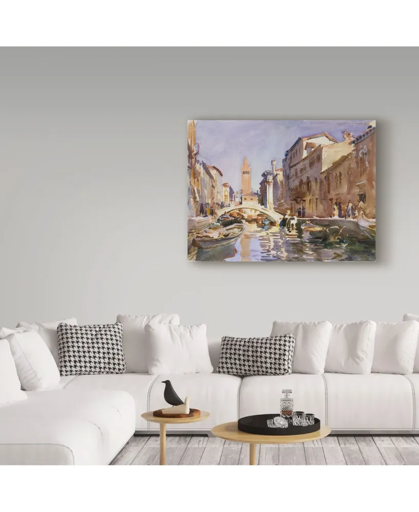 John Singer Sargent 'Venetian Canal' Canvas Art - 32" x 24"