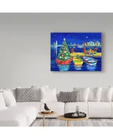 Geraldine Aikman 'Christmas Dock' Canvas Art - 32" x 24"