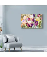 Sharon Pitts 'Iris Garden 1' Canvas Art - 24" x 16"