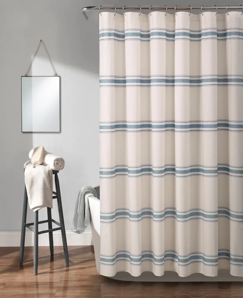 Stripe Medallion Shower Curtain, Lush Decor