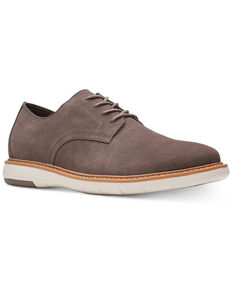 Clarks Men's Draper Taupe Suede Casual Lace-Up Shoes