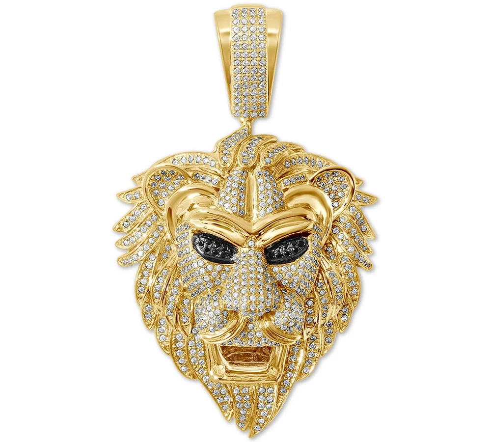 Diamond Lion Pendant (1-5/8 ct. t.w.) in 14k Gold-Plated Sterling Silver