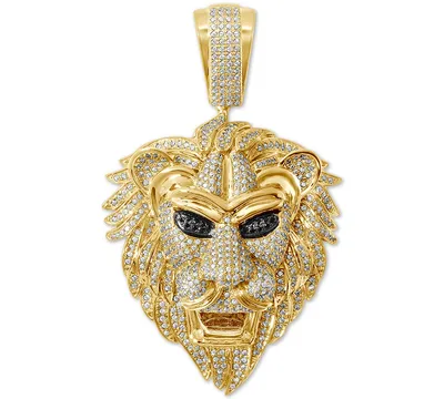 Diamond Lion Pendant (1-5/8 ct. t.w.) in 14k Gold-Plated Sterling Silver