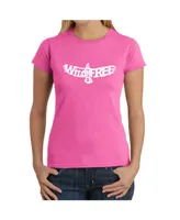 Women's Word Art T-Shirt - Wild and Free Eagle