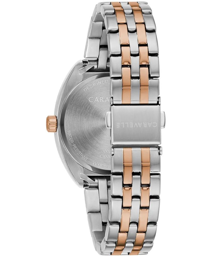 Caravelle Designed by Bulova Women's Crystal Two-Tone Stainless Steel Bracelet Watch 32mm - Two