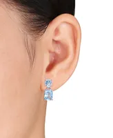 Blue Topaz (11-1/6 ct.t.w.) Dangle Earrings in Sterling Silver