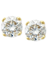 Round-Cut Diamond Stud Earrings in 10k White or Yellow Gold (1/4 ct. t.w.)