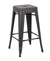 Ac Pacific Backless Industrial Metal Bar Stool