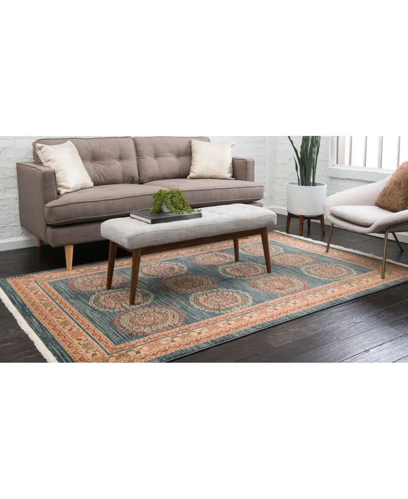 Bayshore Home Ojas Oja2 Navy Blue 5' x 8' Area Rug