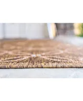 Bayshore Home Outdoor Pashio Pas6 Light Brown 5' 3" x 8' Area Rug