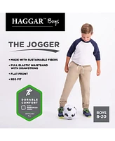 Haggar Husky Boys The Jogger, Reg Fit, Flat Front Pant