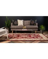 Bayshore Home Passage Psg5 Red 5' x 8' Area Rug