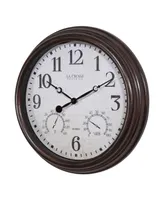 La Crosse Clock 15" Indoor/Outdoor Wall Clock with Temperature and Humidity