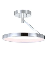 Jonathan Y Owen 17.5" Dimmable Integrated Led Metal Semi-Flush mount