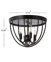 Jonathan Y Peter 13.75" Metal Led Flush Mount