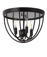 Jonathan Y Peter 13.75" Metal Led Flush Mount