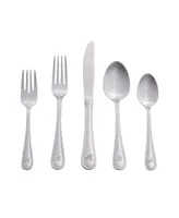 Riverridge Beaded 46 Piece Monogrammed Flatware Set - A, Service for 8