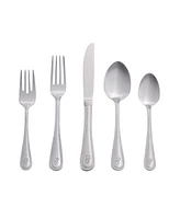 Riverridge Beaded 46 Piece Monogrammed Flatware Set - P, Service for 8