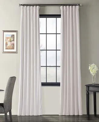 Half Price Drapes Porcelain White Signature Velvet Blackout Curtain