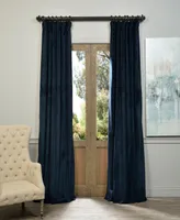 Half Price Drapes Midnight Blue Signature Velvet Blackout Curtain