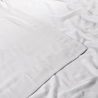 Half Price Drapes White Orchid Textured Faux Linen Sheer Curtain