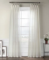 Half Price Drapes Gardenia Textured Faux Linen Sheer Curtain